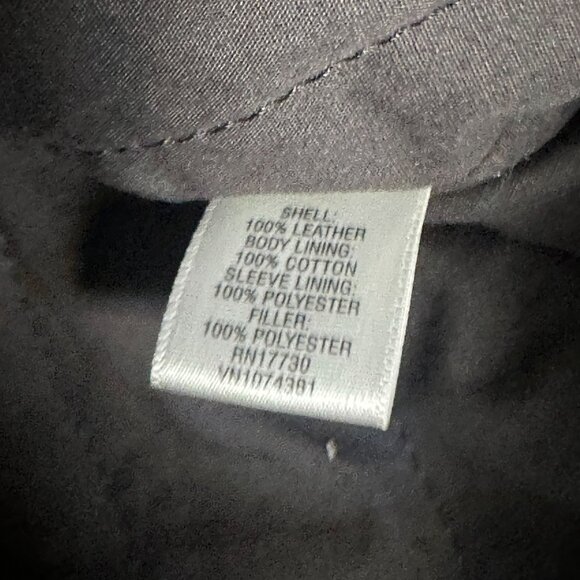 Merona Biker Moto Coat Leather Jacket Men XL Outerwear Button Zip Fall Winter - Picture 5 of 14